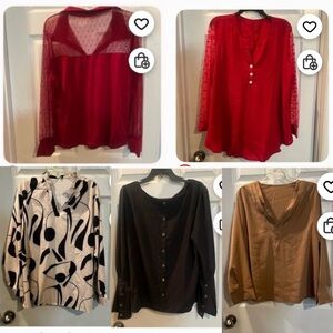 5 SHEIN NWOT Blouse bundle- all are  1X Never Worn